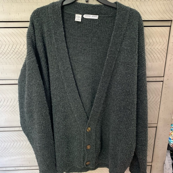 Giorgio Armani Sweaters - ARMANI✨CHUNKY WOOL BUTTON CARDIGAN SWEATER